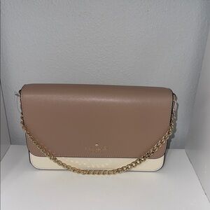 Kate Spade Colorblock Tan and Cream Crossbody Bag
